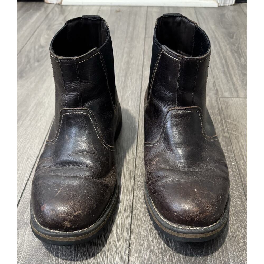Timberland Men's Larchmont Dark Brown Leather Chelsea Boot 9706A Size 10
